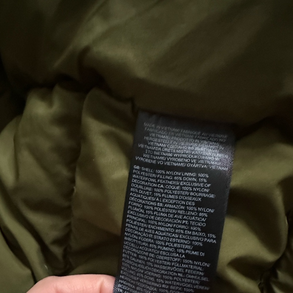 The North Face Teens 1996 Retro Nuptse Jacket Black Forest Green Teen 10 Kids - Picture 16 of 16